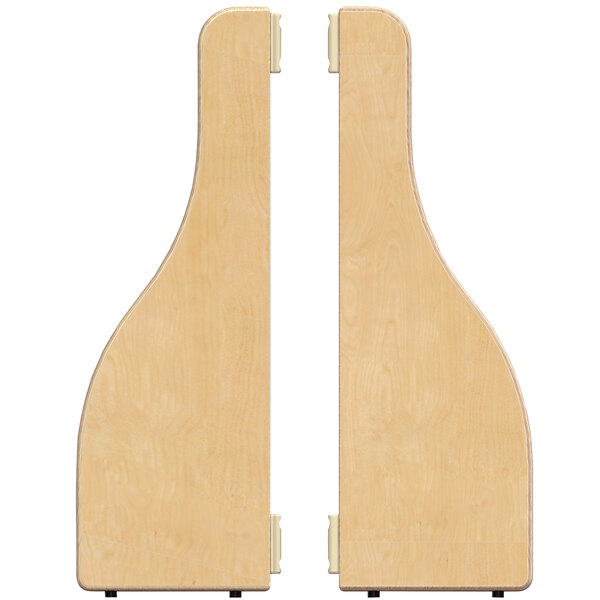 Two wooden stabilizer wings for T-shaped wooden boards.