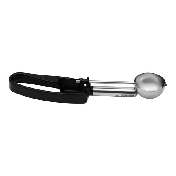 Vollrath 47377 Jacob's Pride® #30 Black Extended Length Squeeze Handle Disher - 1.13 oz.