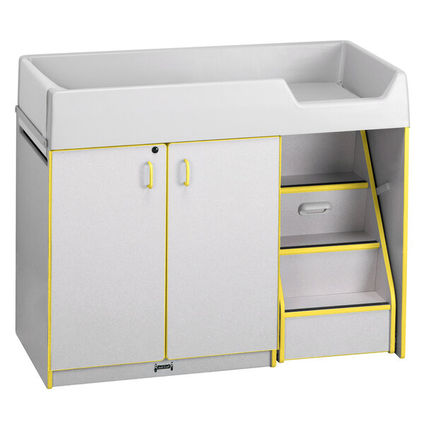 yellow changing table