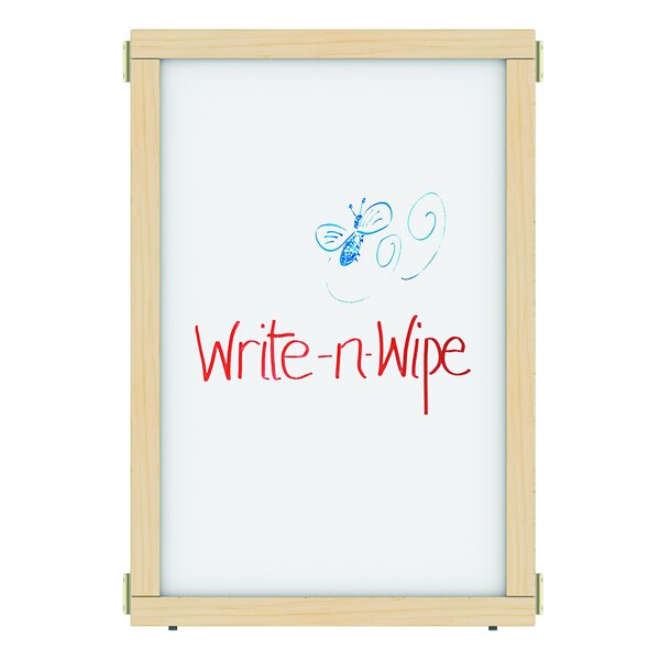 A white KYDZ Suite Write-n-Wipe panel with writing on it.