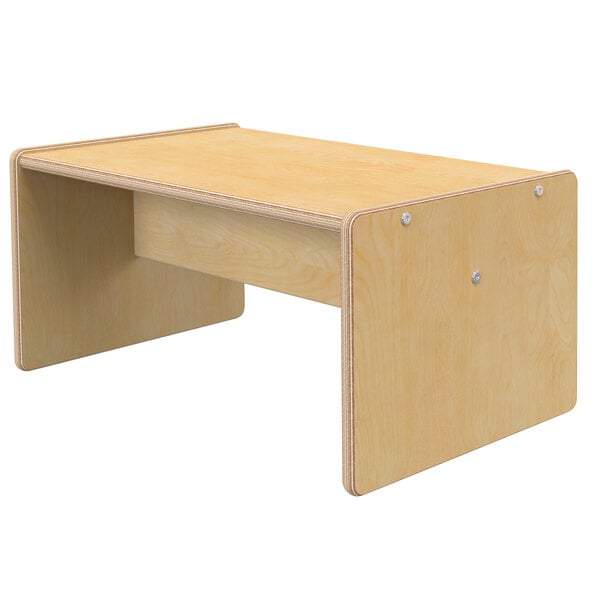 a wooden desk with a white background