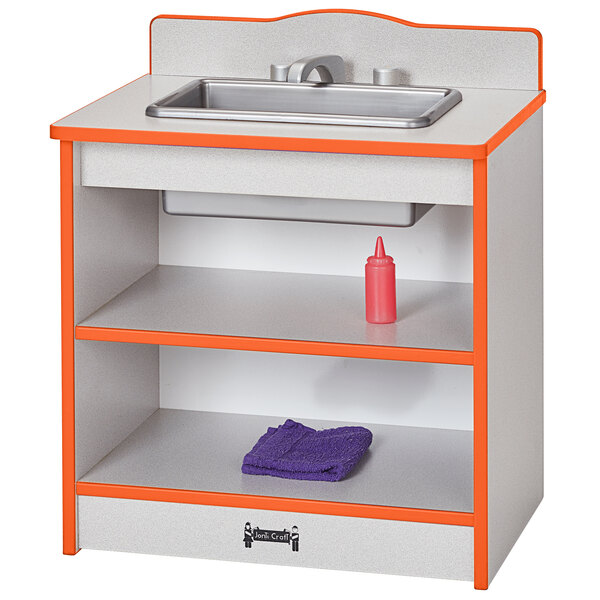 Rainbow Accents 2428jcww114 20 X 15 X 23 1 2 Orange Truedge Freckled Gray Toddler Kitchen Sink