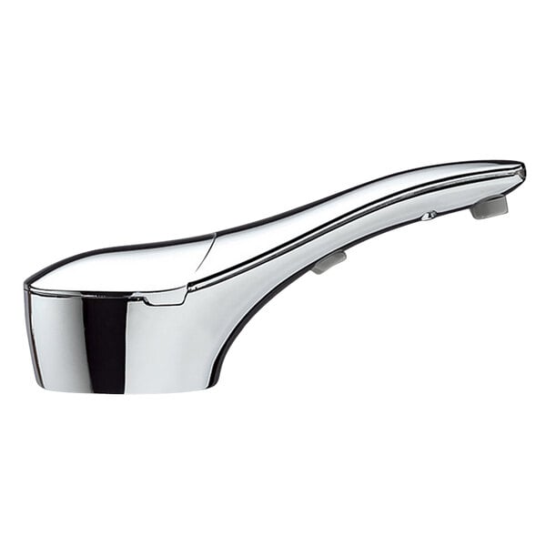 A Bobrick polished chrome counter-mounted automatic liquid soap dispenser.