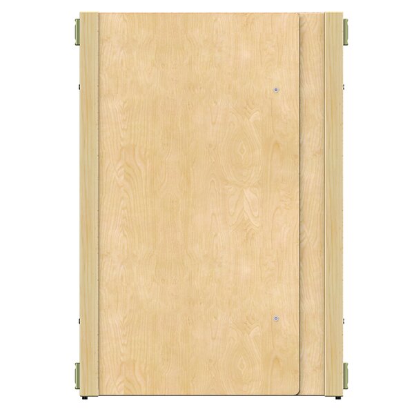 A KYDZ Suite wood panel with metal hinges.