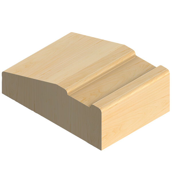 A set of 4 wooden blocks with curved edges.