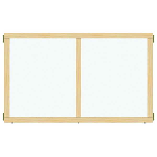 a whiteboard with a wooden frame