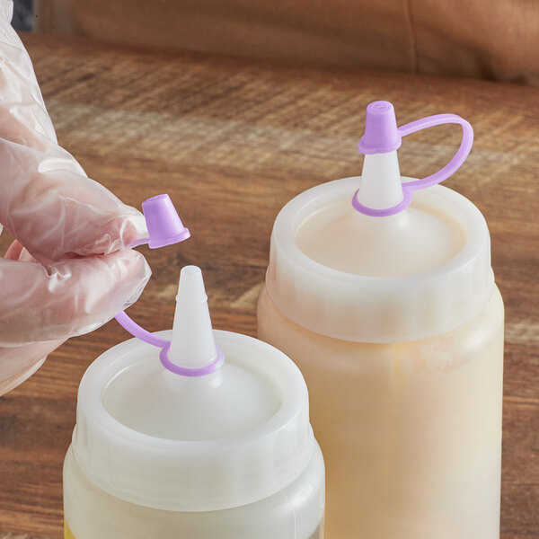 Lurrose 6pcs Squeeze Bottles with Leak Proof Caps for Oil Condiments Dressing Paint Glue Crafts Workshop and Pancake Art White