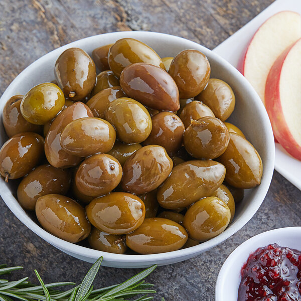 A bowl of Frutto d'Italia Taggiasca olives.