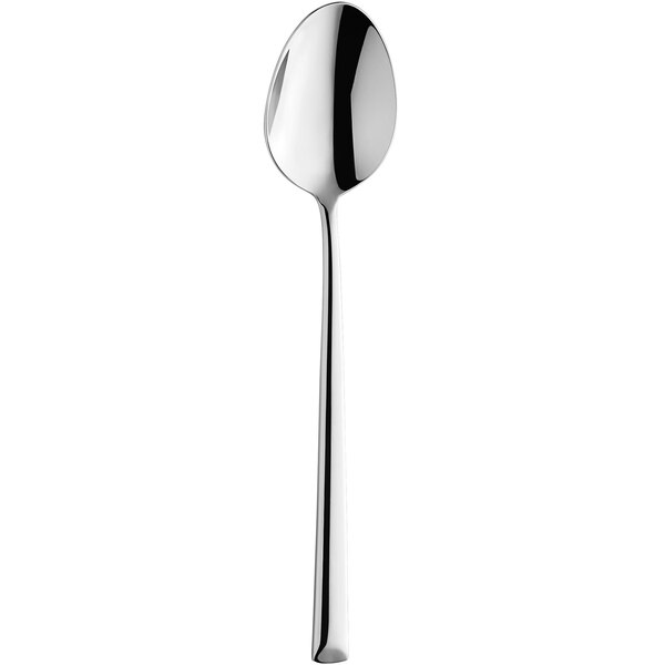 An Amefa Metropole stainless steel serving spoon with a long handle and silver bowl.