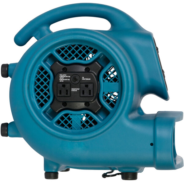 A blue XPOWER air blower with black accents.