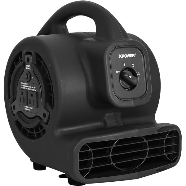 A black XPOWER air blower with a handle.