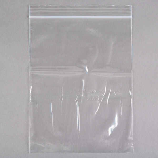 A clear plastic bag with a seal top.
