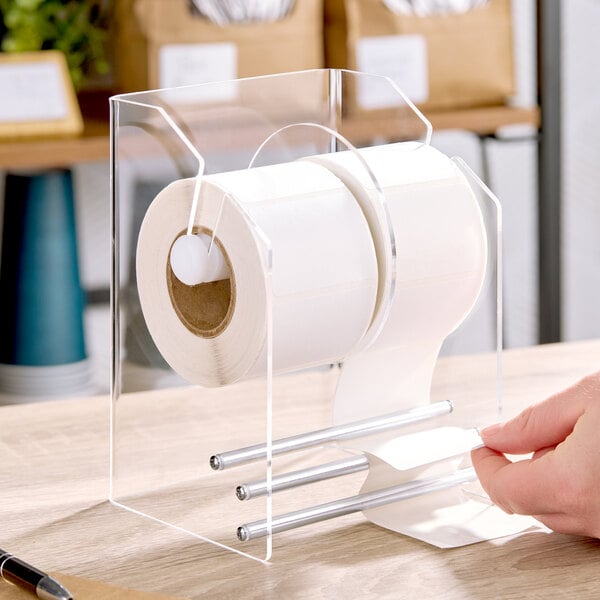 Noble Plexiglas Label / Sticker Dispenser with 1 Disk