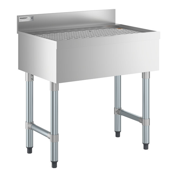 Regency BDU-2130 Stainless Steel Underbar Drainboard - 30" x 21"