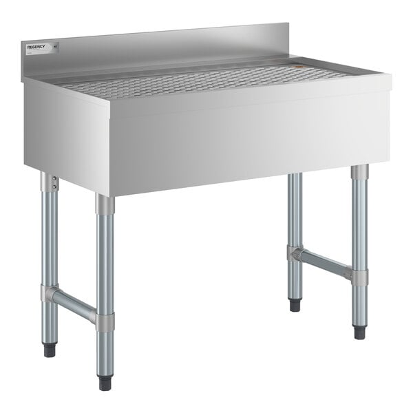 Regency BDU-2136 Stainless Steel Underbar Drainboard - 36" x 21"
