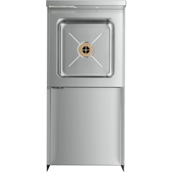 A stainless steel Regency blender station with a dump sink.