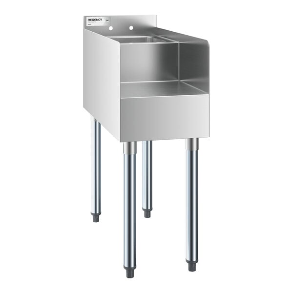 Regency 12" x 26" Stainless Steel Blender Station with Dump Sink