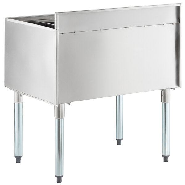 Regency 21 x 42 Underbar Ice Bin with 10 Circuit Post-Mix Cold Plate and  Bottle Holders