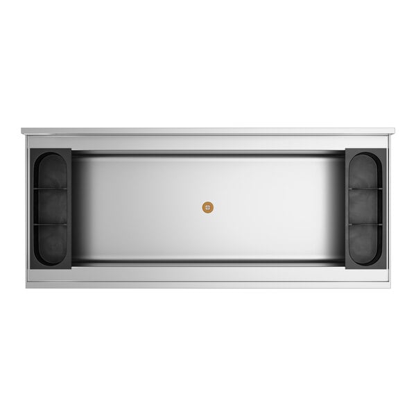 Regency IB214812 21" x 48" Stainless Steel Underbar Ice Bin with Bottle Holders - 161 lb.