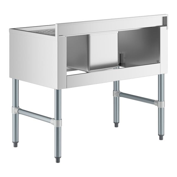 Regency 36" x 21" One Bowl Underbar Sink with Two 13" Drainboards