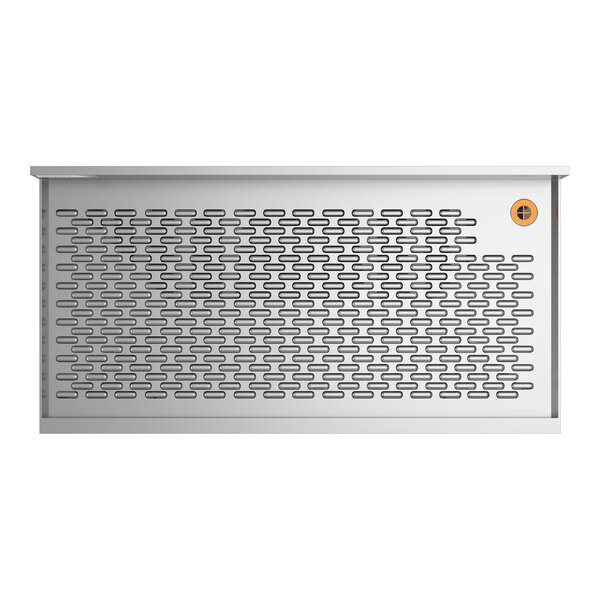 A stainless steel underbar drainboard measuring 36 inches by 18 inches.