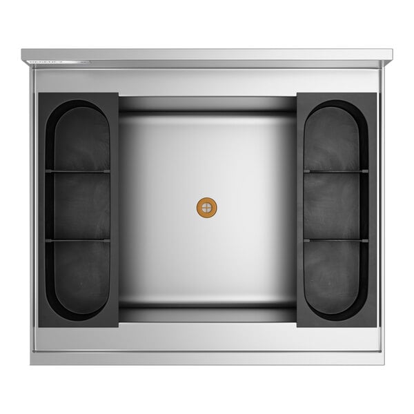 Regency IB212412 21" x 24" Stainless Steel Underbar Ice Bin with Bottle Holders - 77 lb.