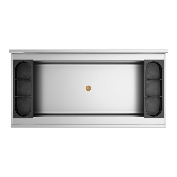 Regency IB214208-10CPT 21" x 42" Underbar Ice Bin with 10 Circuit Post-Mix Cold Plate and Bottle Holders - 93 lb.