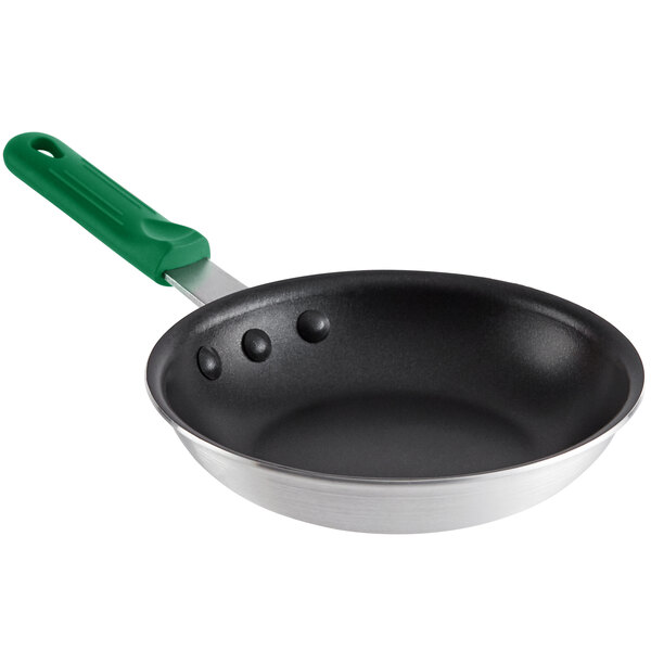 Choice 7 Aluminum Non-Stick Fry Pan with Green Silicone Handle