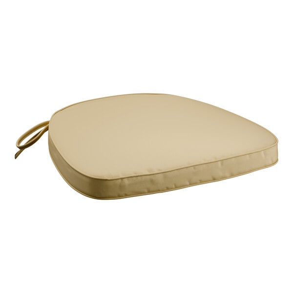 Lancaster Table & Seating Gold Chiavari Chair Cushion with Ties - 2" Thick