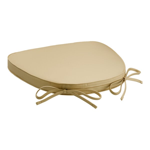 Lancaster Table & Seating Gold Chiavari Chair Cushion with Ties - 2" Thick