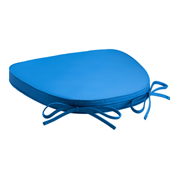 Lancaster Table & Seating Blue Chiavari Chair Cushion with Ties - 2" Thick