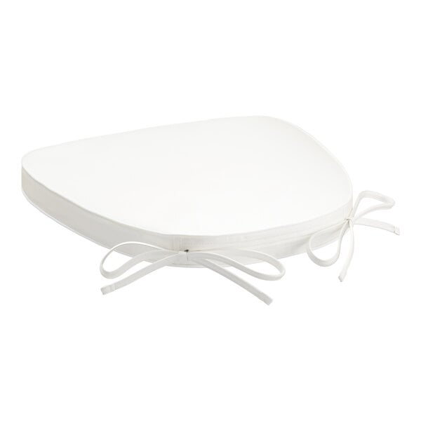 Lancaster Table & Seating Ivory Chiavari Chair Cushion with Ties - 2" Thick