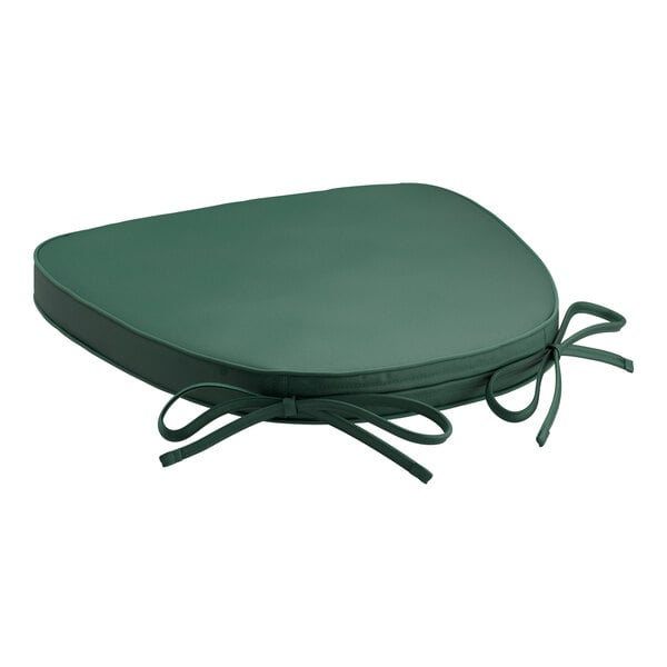 Lancaster Table & Seating Hunter Green Chiavari Chair Cushion with Ties - 2" Thick