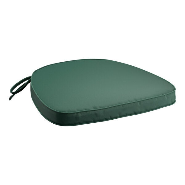 Lancaster Table & Seating Hunter Green Chiavari Chair Cushion with Ties - 2" Thick