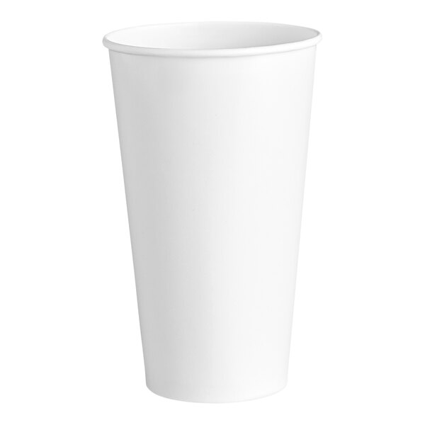 Choice 32 oz. White Poly Paper Cold Cup - 25/Pack