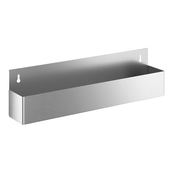 A stainless steel single tier speed rail designed for wall mounting, measuring 24 inches in length.