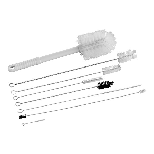 A Spaceman white cleaning brush kit with black and white brushes.