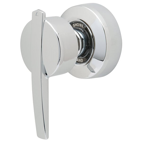 A Zurn chrome plated Temp-Gard diverter valve with a handle.