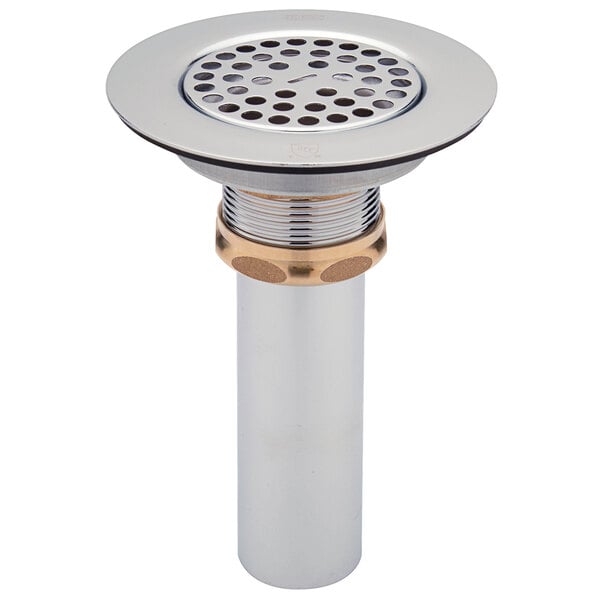 Zurn Z8739 Pc 3 Sink Drain With Flat Top Strainer Brass Locknut And 4 Tailpiece