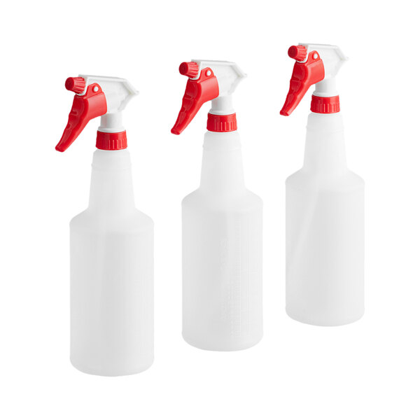 32 oz. Spray Bottles with Trigger Sprayer HDPE Plastic (4-Pack)