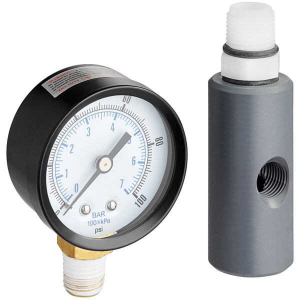 a close-up of a pressure gauge