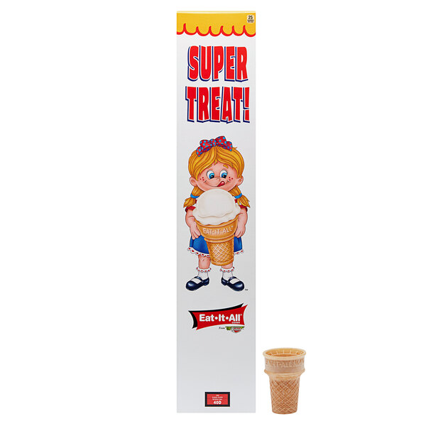 a cartoon of a girl holding an ice cream cone