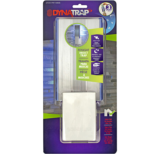 DynaTrap DT3019W-1003S Flylight White Indoor Plug-In Insect Trap with 2 ...