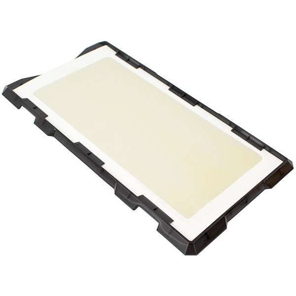 A white rectangular Victor Pest Hold-Fast Rat Glue Tray with black edges.