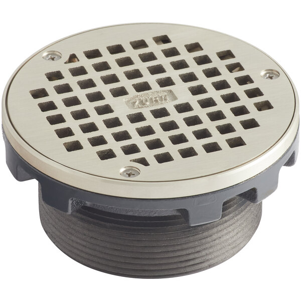 a close up of a drain