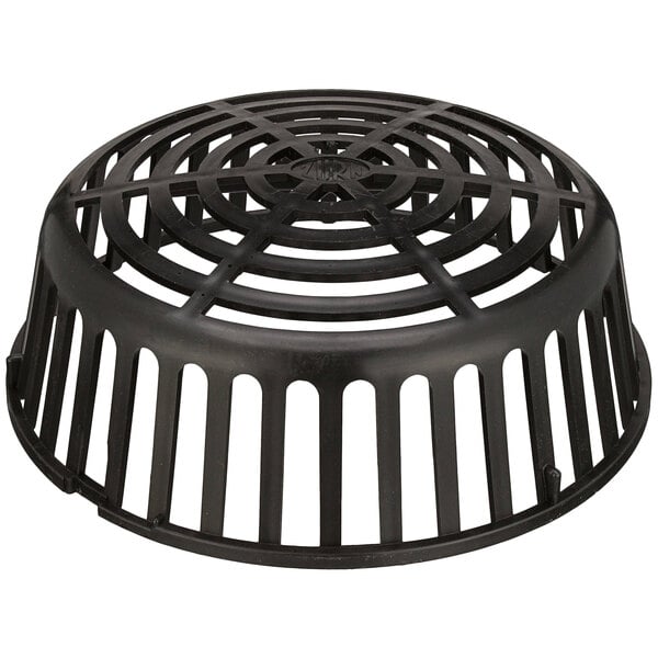 a black plastic drain cover