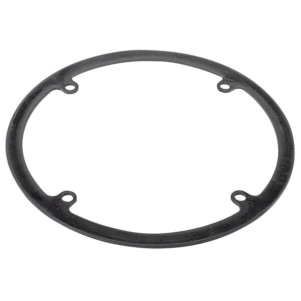 A black circular Zurn roof drain extension gasket with holes.