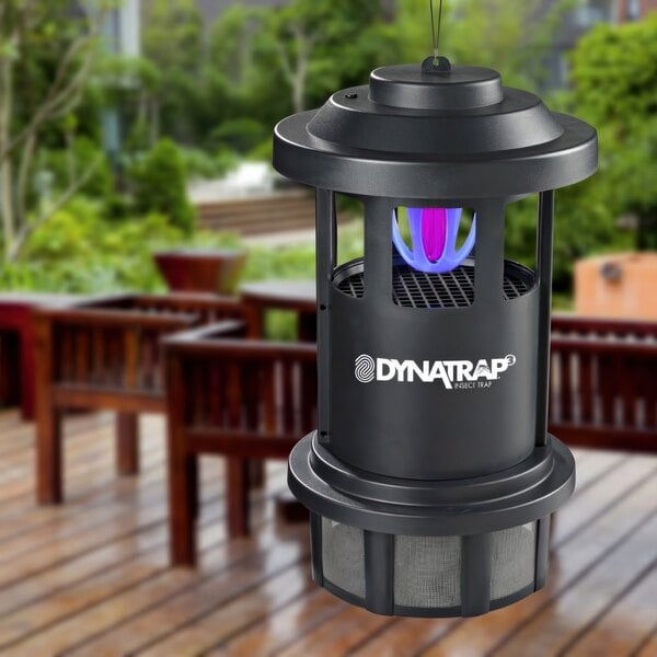 Dynatrap DT1750 Indoor/Outdoor Black Flying Insect Trap with AtraktaGlo Light - 14 Watts - 3/4 Acre Coverage