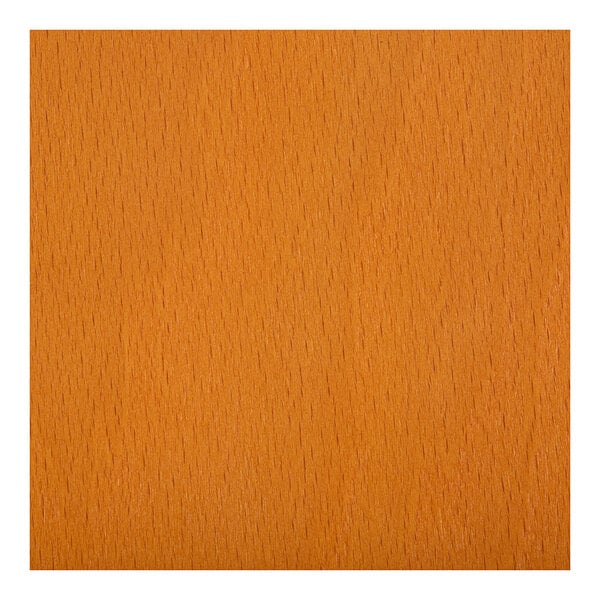 A close-up of a cherry wood surface with a clear coat finish.