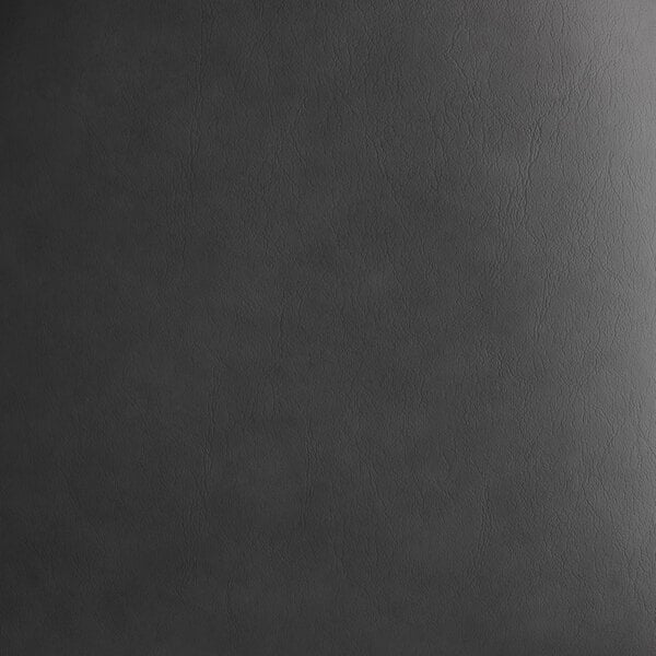 A black vinyl padded seat for a bar stool with a subtle textured finish.